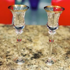 Gold rim classy candle holders